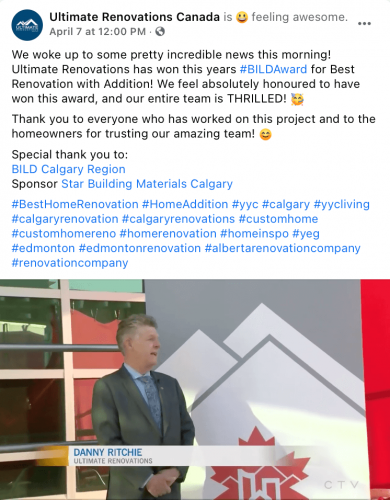 Ultimate Renovations Award