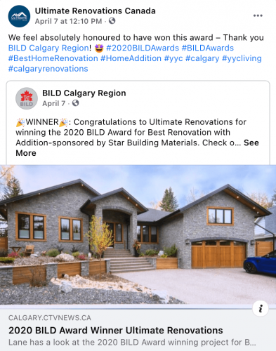 Ultimate Renovations Award